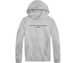 Tommy Hilfiger Unisex Kids Hooded Sweatshirt, Hoodies, Light Grey Heather, 18 Months
