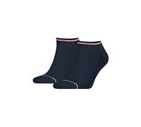 Tommy Hilfiger Unisex Kid's Iconic Men's Sneaker Socks (2 Pack), Dark Navy, 6-8 (Pack of 2)