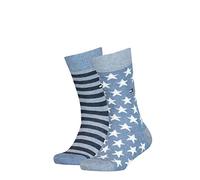 Tommy Hilfiger Unisex Kids Stars And Stripes Kid's Socks (2 Pack) Socks, Jeans, 23/26