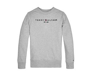 Tommy Hilfiger Unisex Kids Sweatshirt, Light Grey Heather, 18 Months