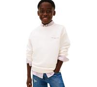 Tommy Hilfiger Unisex MINI CORP C-NECK SWEATSHIRT KS0KS00665 Pullover Sweatshirt, WHITE (Ancient White), 14 Years