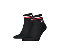Tommy Hilfiger Unisex Quarter Socks, Black, 6-8 UK