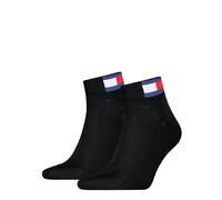 Tommy Hilfiger Unisex Quarter Socks, Black, 6-8 UK