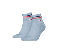 Tommy Hilfiger Unisex Quarter Socks, Blue, 6-8 UK