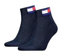 Tommy Hilfiger Unisex Quarter Socks, Navy, 9-11 UK