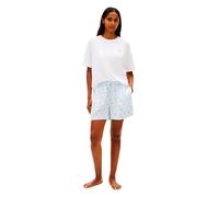 Tommy Hilfiger Uw0uw06328 Short Sleeve Pyjama White,Blue L Woman