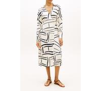 Tommy Hilfiger Vis Twill Midi V-neck Flag Feathers Calico size R44 | Shirt Dresses Outlet | Women R44