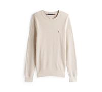 Tommy Hilfiger Waffle Knit Crew Neck Jumper - X-Large, Heathered Oatmilk