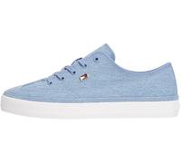 Tommy Hilfiger Washed Canvas Vulc Sneaker FW0FW08894 Low Top, Blue (Brisk Blue), 7