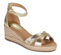 Tommy Hilfiger Wedge sandals MID WEDGE ESPAD X CROSS GOLD in Gold 3.5
