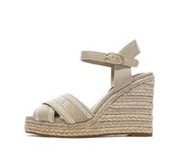 Tommy Hilfiger Woman Beige Wedge Sandals FW0FW08668, beige, 39 EU
