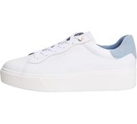Tommy Hilfiger Women Chic Platform Cupsole Sneaker FW0FW09021 Low Top, White (White/Clear Water), 41