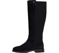 Tommy Hilfiger Women Enamel Flag Suede High Chelsea FW0FW09574 High Boots, BLUE (Space Blue), 4