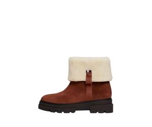 Tommy Hilfiger Women FAUX FUR SUEDE ROLL-DOWN BOOT (FW0FW08158) Mid Boots, Brown (Cognac Brown), 3.5