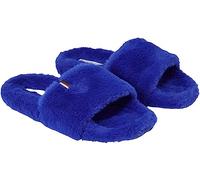 Tommy Hilfiger Women Fur Home Slippers Slides Plush, Blue (Ultra Blue), 3 UK