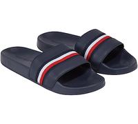 Tommy Hilfiger Women Global Stripes Slide Sandal Flip-Flops, Blue (Space Blue), 3.5 UK
