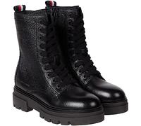 Tommy Hilfiger Women Low Boot Monochromatic Lace Up Ankle Boots, Black (Black), 3.5 UK