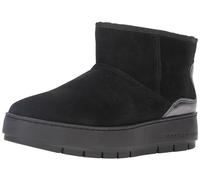 Tommy Hilfiger Women Metallic Suede Snowboot, Ankle Boot, Black, 5