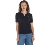 Tommy Hilfiger Women RLX Open Placket Lyocell Polo Ss S/S Polos, Blue, XXS