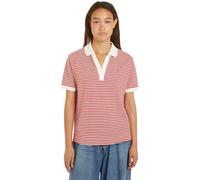 Tommy Hilfiger Women RLX Open Placket Lyocell Polo Ss S/S Polos, White, L