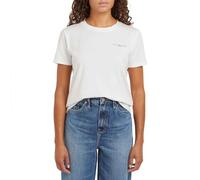Tommy Hilfiger Women’s 1985 Mini Corporate Logo Short Sleeve Regular Fit T-Shirt, White (Nos Ecru), M