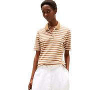 Tommy Hilfiger Women’s 1985 Short Sleeve Regular Fit Pique Polo Shirt, Multicolor (Hickory/Ecru STP), XL