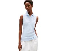 Tommy Hilfiger Women’s 1985 Short Sleeve Slim Fit Polo Shirt, Blue (Breezy Blue), M