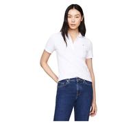 Tommy Hilfiger Women’s 1985 Short Sleeve Slim Fit Polo Shirt, White (Th Optic White), S