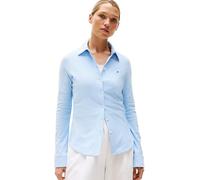 Tommy Hilfiger Women’s 1985 Slim Shirt with Pointed Collar, Multicolor (Ithaca STP/Vessel Blue), 3XL