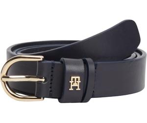 Tommy Hilfiger Women’s 2.5 cm Essential Effortless Leather Belt, Blue (Space Blue), 29.5 inches