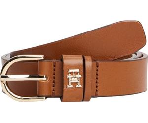 Tommy Hilfiger Women’s 2.5 cm Essential Effortless Leather Belt, Brown (Cognac), 35.4 inches