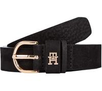 Tommy Hilfiger Women’s 2.5 cm Essential Effortless Nubuck Leather Belt, Black (Black), 37.4 inches