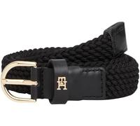 Tommy Hilfiger Women’s 2.5 cm Essential Effortless Stretch Leather Belt, Black (Black), 29.5 inches
