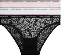 Women's Tommy Hilfiger BIKINI LACE 3 Pack Womens Briefs Black/White/Light Pink - Size: 14