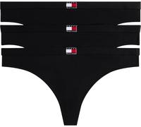 Tommy Hilfiger Uw0uw06139 Thong 3 Units Black S Women