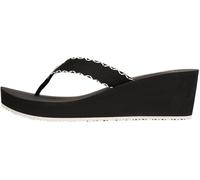 Tommy Hilfiger Women’s Beach Wedge Flip Flops, Black (Black), 6