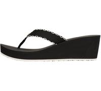 Tommy Hilfiger Women’s Beach Wedge Flip Flops, Black (Black), 6.5