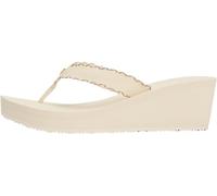 Tommy Hilfiger Women’s Beach Wedge Flip Flops, Off-White (Muslin), 7
