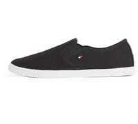 Tommy Hilfiger Women’s Canvas Slip-On Trainers, Black (Black), 6.5