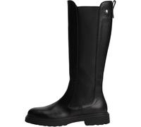 Tommy Hilfiger Women’s Cleated Leather Long Boots, Black (Black), 7