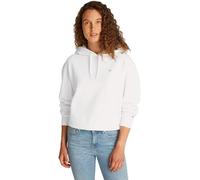 Tommy Hilfiger Women’s Contrast Flag Regular Fit Hoodie, White (Ecru), L