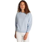Tommy Hilfiger Women’s Contrast Flag Regular Fit Sweatshirt, Blue (Breezy Blue), M
