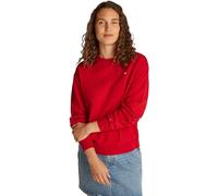 Tommy Hilfiger Women’s Contrast Flag Regular Fit Sweatshirt, Red (Primary Red), XS