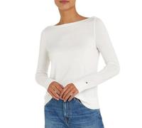 Tommy Hilfiger Women’s Cotton Jersey Stitch Boat Neck Jumper, White (Ecru), 3XL