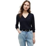 Tommy Hilfiger Stitch V-n Long Sleeve Polo Blue XL Woman