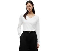 Tommy Hilfiger Women’s Cotton Jersey Stitch V-Neck Jumper, White (Ecru), XXS