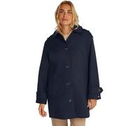 Tommy Hilfiger Women’s Cotton Nylon Hooded Trench Coat, Blue (Desert Sky), 16