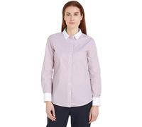 Tommy Hilfiger Women’s Cotton Stripe Regular Shirt, Multicolor (Ivy STP/Pink), 18