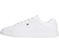 Tommy Hilfiger Women’s Court Trainers Icon Lightweight in Leather, White (White), 7.5