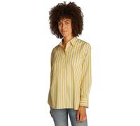 Tommy Hilfiger Women’s Easy Fit Oversized Poplin Shirt, Multicolor (STP Citronella), 8